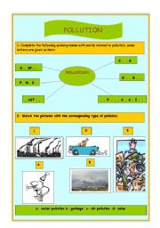 English Worksheet: pollution