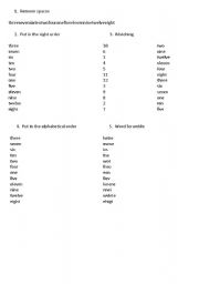 English worksheet: Numbers