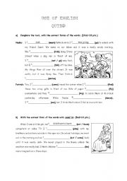 English Worksheet: past simple&cont. and used to