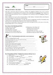 English Worksheet: simple or continuous2
