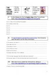 English Worksheet: Harry Potter Treasure Hunt