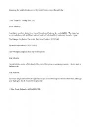 English Worksheet: jumbled formal letter 