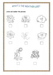 Weather worksheet