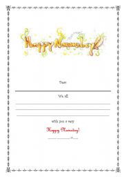 English worksheet: Happy Nameday