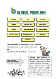 Global problems: vocabulary + speaking