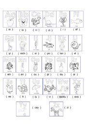 English Worksheet: alphabet