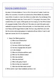 English Worksheet: PRESENT SIMPLE READING