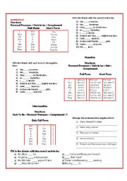 English worksheet: Verb to be