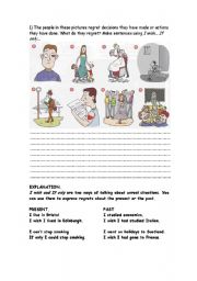 English Worksheet: I wish if only