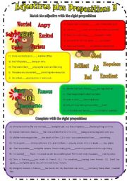 Adjectives Plus Prepositions B - ABOUT, AT, FOR, with B&W version