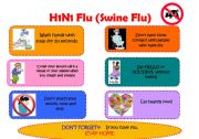 English Worksheet: H1N1 Classroom Poster