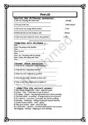 English worksheet: test