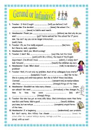 English Worksheet: Gerund or Infinitive  (with key) 