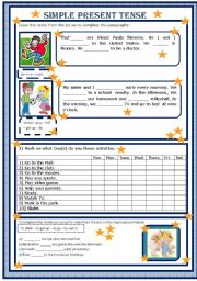 English Worksheet: PRESENT SIMPLE