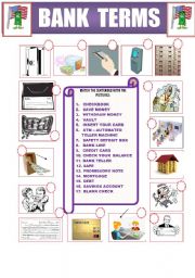 English Worksheet: Bank Terms