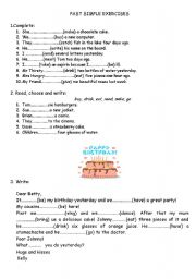 English Worksheet: past simple