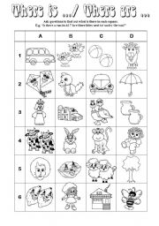 English Worksheet: There is... / There are... (Game)