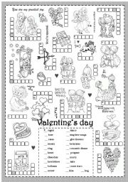 English Worksheet: St Valentines day (puzzle)