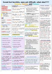 English Worksheet: PRESENT PERFECT CONTINUOUS TENSE / Comparison with PR. PERFECT and PR. SIMPLE / STATE VERBS / AUTHENTIC AND ADVANCED USES