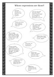 English Worksheet: twilight quotes