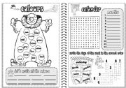 English Worksheet: COLOURS AND CALENDAR