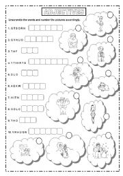 English Worksheet: ADJECTIVES