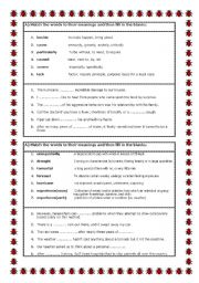 English Worksheet: Natural Disasters vocabulary 2 + useful vocabulary