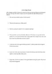 English Worksheet: A Few Choice Words