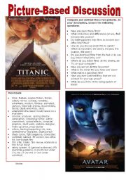 English Worksheet: Picture-Based Discussion (6): Movies