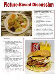 English Worksheet: Picture-Based Discussion (7): Food