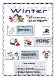 English Worksheet: Winter