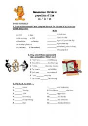 Prepositions of Time (in on at)