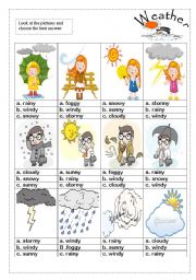 English Worksheet: weather