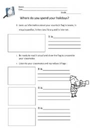 English worksheet: Countries Activity 2 Flags