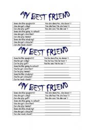 English Worksheet: 3rd person questions