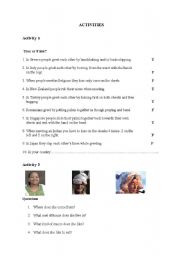 English Worksheet: cultural differences