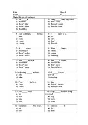 English worksheet: Simple Present