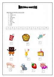 English worksheet: food and drinks 