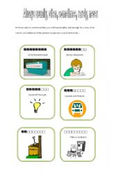 English Worksheet: 	Frequency speech cards