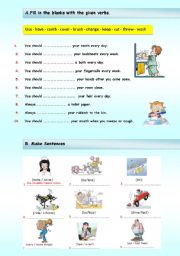 English Worksheet: shuld