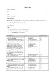 English worksheet: LESSON PLAN-FURNITURE