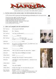 English Worksheet: Chronicles of Narnia 2