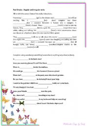 English worksheet: Revisions Past Simple 