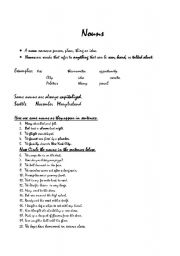 English Worksheet: Nouns