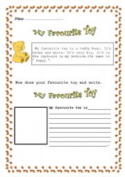 English Worksheet: My Favourite Toy