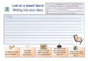 English Worksheet: Lost on a desert island 3/3: Writing activity