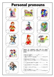 English Worksheet: Personal pronouns