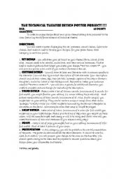 English worksheet: Technical Theatre Poster Project