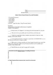 English Worksheet: Cheese Burger Recipe (Home Ec)