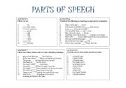 English Worksheet: Parts of Speech Worksheet 2